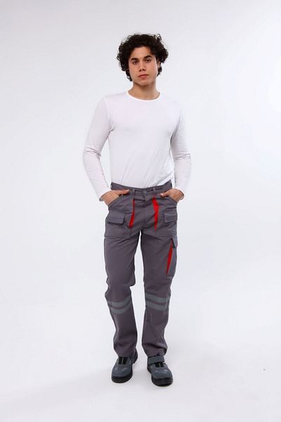 Çamdalı İş Elbiseleri - Γκρι παντελόνι εργασίας Harman Mix Multi-Pocket, Εργατικό παντελόνι, Εργατικό παντελόνι, Ρούχα εργασίας