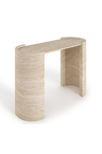 MIARIK DESIGN Bellenca-Traverten 2 Yarım Ay Ayaklı Dresuar