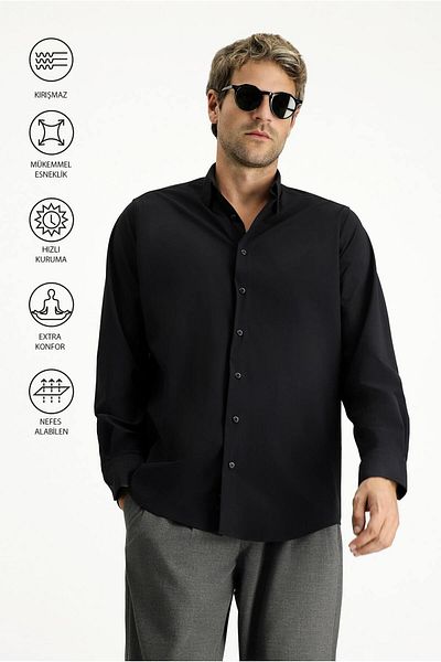 Kiğılı Techno-Line Long Sleeve Regular Fit Lycra Shirt