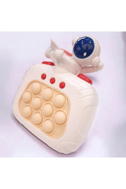 Ledarmy Pop It Decompression Toy Quick Push Game Light Anti-Stress Toys Astronauts for Children and Adults White