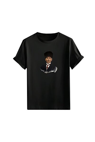 Gölge Store Crveno-bela majica sa zastavom i Ataturkom, velika unisex majica ...
