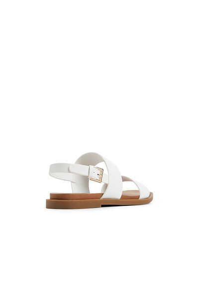 Call it Spring White Tiya Flat Sandals For Women