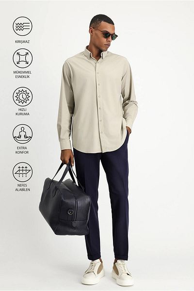 Kiğılı Techno-Line Long Sleeve Regular Fit Lycra Shirt