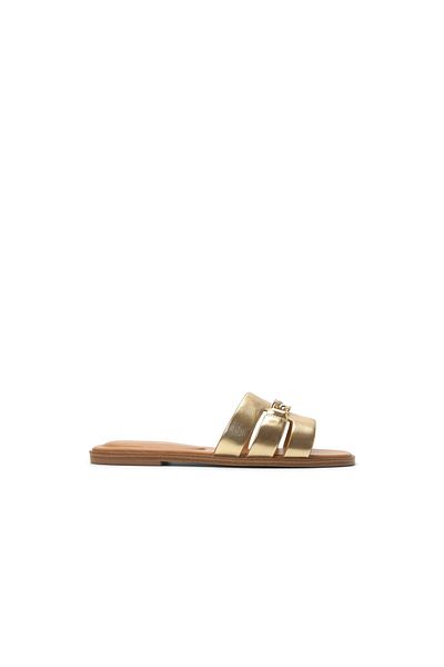 Call it Spring Gold Serinna Flat Sandals For Women