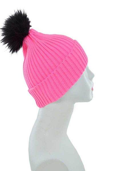 DoDe Flora Women's Vibrant Color Pompom Long Beret