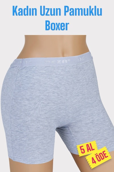 Katmirra Pamuklu Yüksek Bel Uzun Paça Likralı Kadın Boxer-dondeza & Tutku Satış Mağazası