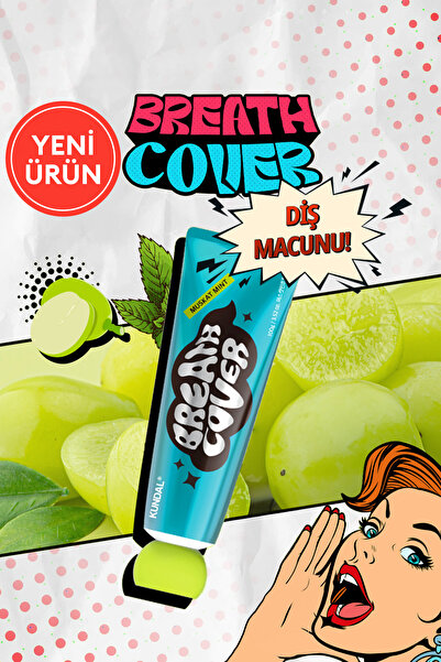 Kundal Bitkisel Özlü, Nane Aromalı Diş Macunu Deep Breath Cover Toothpaste (MUSCAT MİNT)