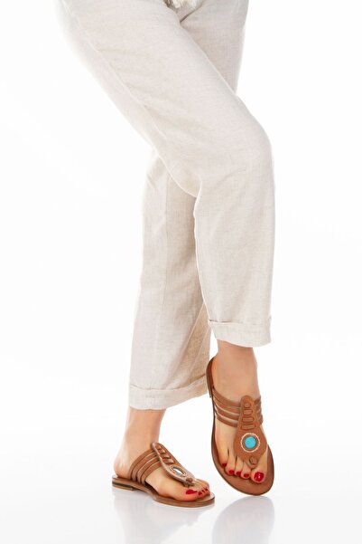 inyola شبشب بودروم مصنوع يدويًا من الجلد الطبيعي للنساء 6258