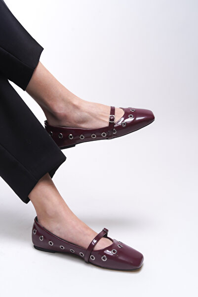 Riccon Thelmurn Women's Ballerinas 0012900   Burgundy Patent Leather