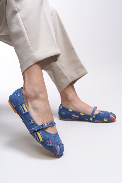 Riccon Ghessinu Kadın Babet 0012230 Kot Mavi