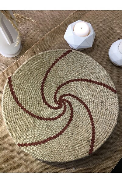 Genel Markalar Bohem Kiremit 5 Parça Duvar Tabağı Duvar Dekorasyon (YAPIŞTIRMA DEĞİLDİR MAKİNE DİKİMİDİR)