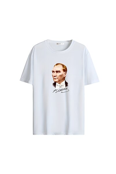 Gölge Store Crveno-bela majica sa zastavom i Ataturkom, velika unisex majica ...