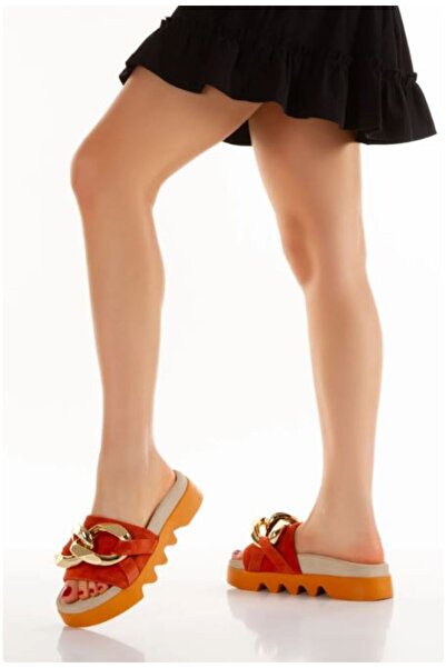 inyola Women's Suede Genuine Leather Buckle Slippers 6247