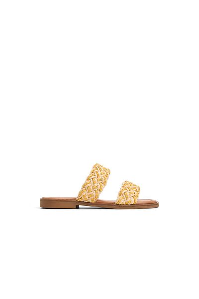 Call it Spring Light Yellow Eloiisa Flat Sandals For Women