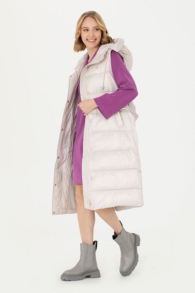 U.S. Polo Assn. Women's Stone Vest with Hooded Belt Detail 1685430