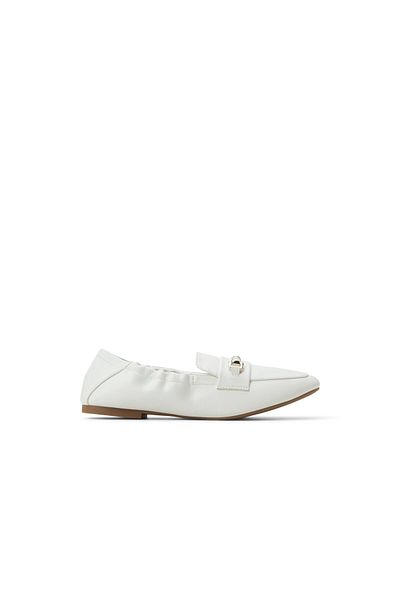 Aldo White Tiera Loafers For Womens
