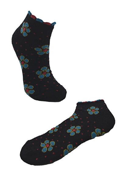 DoDe Flora Towel Booties Socks Women's Patterned Cotton