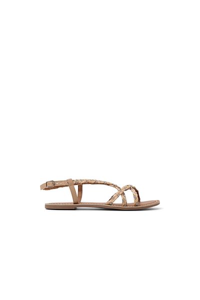 Call it Spring Natural Ravenna Flat Sandals For Women
