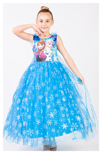 wuza Karlar Krali̇çesi̇ Prenses Elsa Elbi̇sesi̇, Kabarik Tüllü Çocuk Doğum Gü...