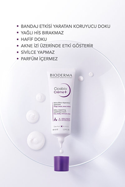 Bioderma Cicabio Cream+ Onarıcı Yatıştırıcı Nemlendirici Bakım Kremi Bebek Çocuk Yetişkin Yüz Vücut 100 ml