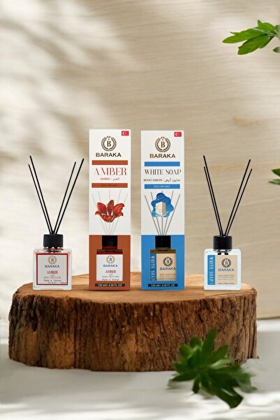 BARAKA 2' Li Avantajlı Oda Kokusu Seti 120 Ml ( Beyaz Sabun , Amber )