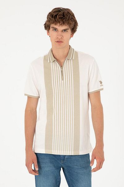 U.S. Polo Assn. Men's Ecru T-Shirt Tekspor 182677 .1
