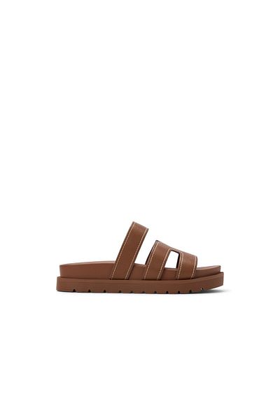 Call it Spring Cognac Casablancaaa Flat Sandals For Women