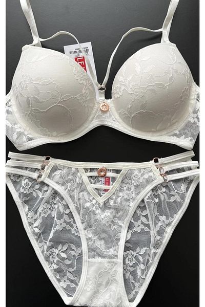 Le Jardin Women's 5055-b Padded Padded Lace String Bra Set