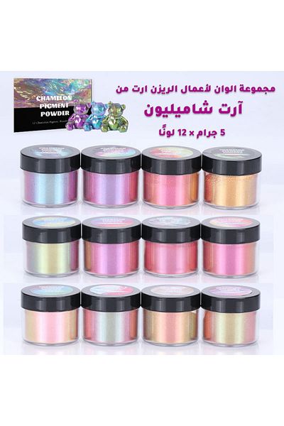 Generic Resin art chamelon mica color powder set of 5g x 12 colors
