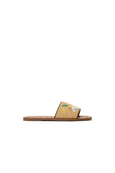 Call it Spring Open Natural Hanami Flat Sandals For Women