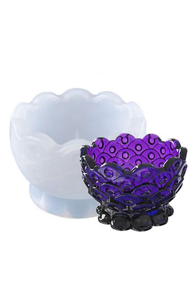 Generic Resin art candle base silicone mold F-576