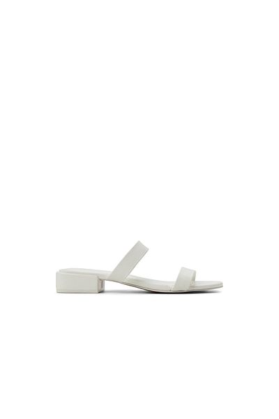 Call it Spring White Leaah Heeled Sandals For Women