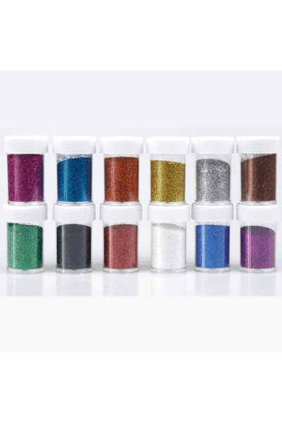 Generic Resin art color glitter set of 12