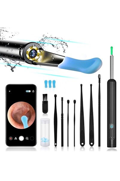 newnet Kameralı Kulak Temizleme Cihazı Led Işıklı Kablosuz 3 Yedek Başlık - 7...