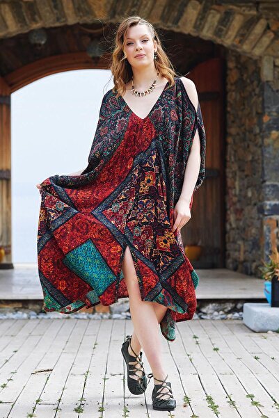 Los banditos Back Low-cut Long Dress