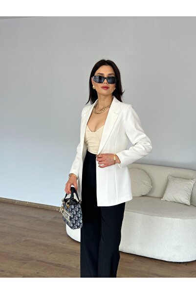 Nesil Fletched Lined Slim Blazer Jacket