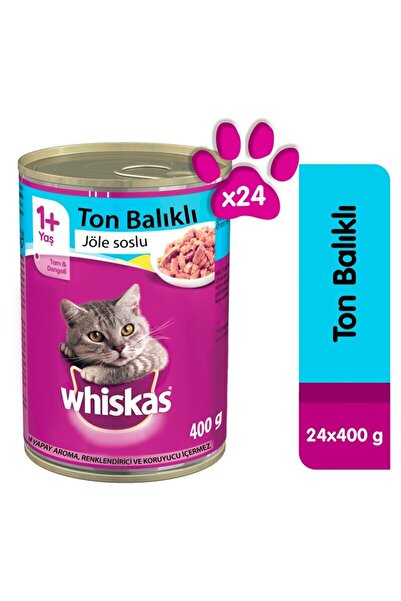 Whiskas Ton Balıklı Yetişkin Kedi Konserve Yaş Maması 24x400 gr