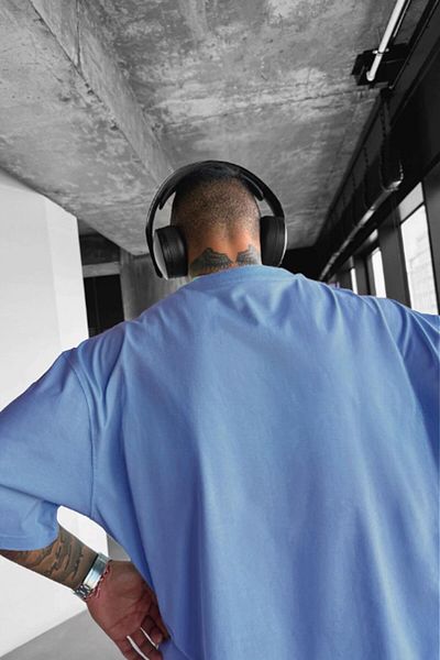 Millionaire Ανδρικό μπλουζάκι Blue Survive Oversize Loose Wide Fit Loose Cut