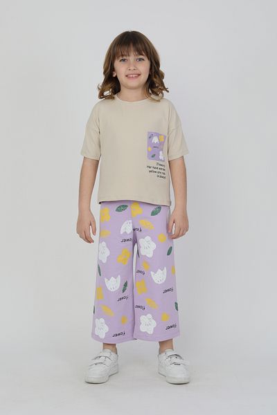 e-çocuk Girl's Top and Bottom Set 2543-1