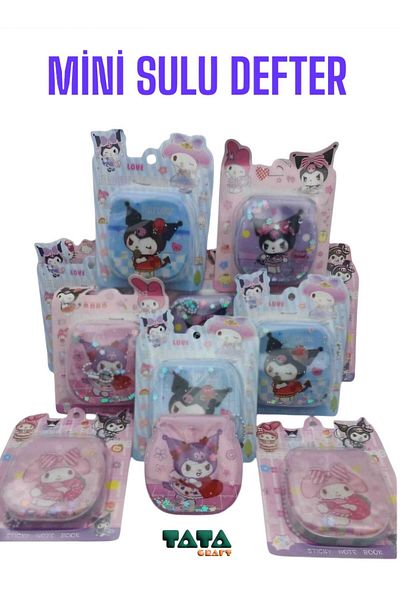 TATA CRAFT Sanrio Kuromi Mini Notebook Water Bound Mini Notepad Sticky Note Book