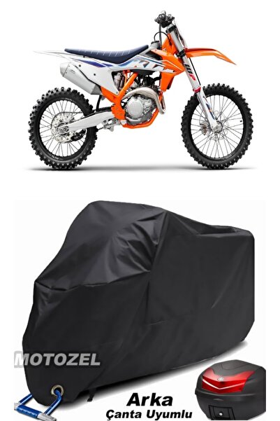 MotoZEL حقيبة خلفية سوداء لدراجة نارية KTM 450 SXF متوافقة مع القماش المشمع ا...