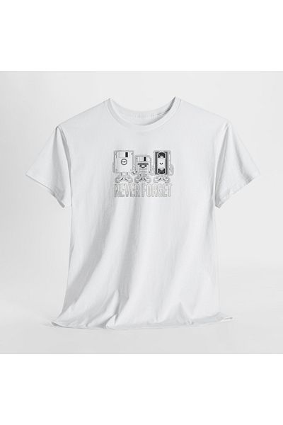 IVART Ποτέ μην ξεχνάτε -unisex -100% βαμβακερό κοντομάνικο μπλουζάκι με λαιμόκοψη-