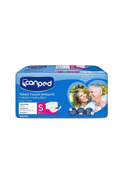 Canped Armenian Patient Diapers with Waist Band 30 Pieces - S Waist Size: 50-90 cm