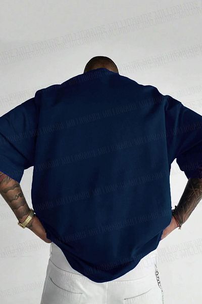 Teenage Millionaire Ανδρικό μπλουζάκι Salas με λαιμόκοψη μπλε Navy Blue Free Life
