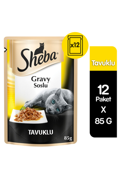 SHEBA Tavuklu Yetişkin Kedi Yaş Maması 85 gr (12 ADET)
