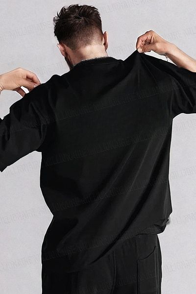 Teenage Millionaire Ανδρικό μπλουζάκι Salas Free Life Black Crew Neck Oversize