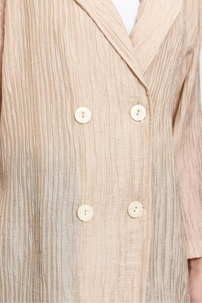 SHERIN Μπουφάν Dad Fit σε μπεζ ριχτάρι