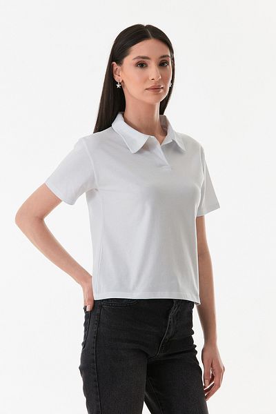 Fulla Moda Basic Polo T-Shirt με λαιμόκοψη