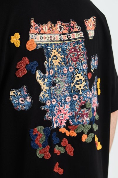 CANMODA Authentic Oversize %100 Pamuk T-Shirt - Siyah