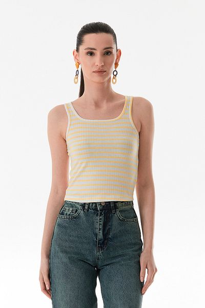 Fulla Moda Striped U Neck Body